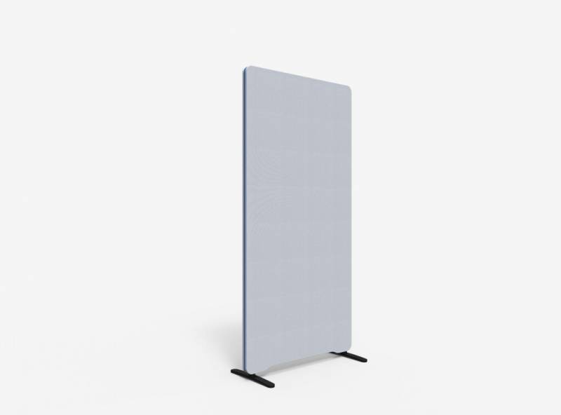 Lintex Edge Floor skærmvæg 80x165cm lys grå med blå liste