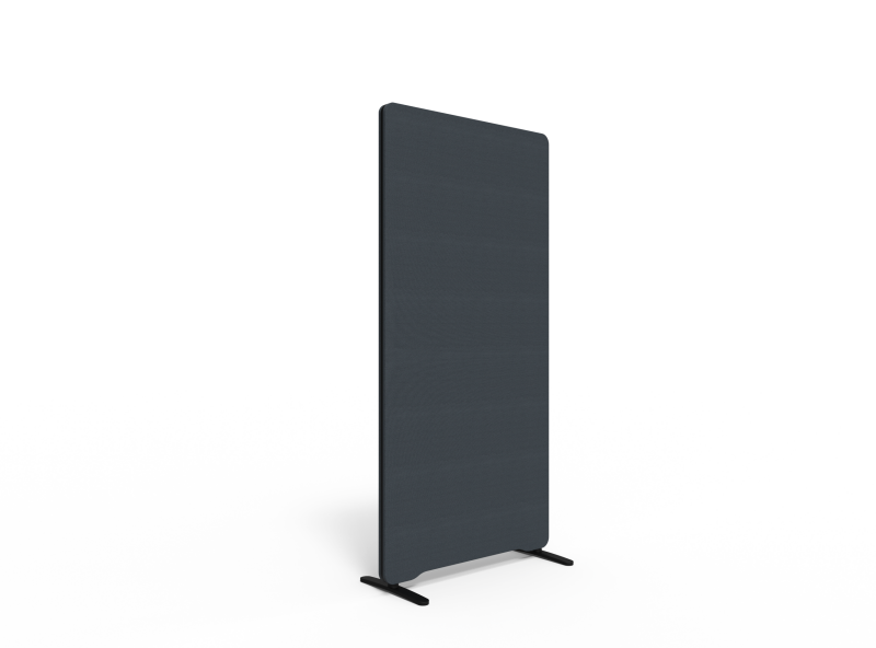 Lintex Edge Floor skærmvæg 80x165cm mørk grå med sort liste