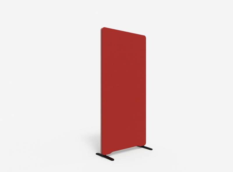Lintex Edge Floor skærmvæg 80x165cm rød med grå liste