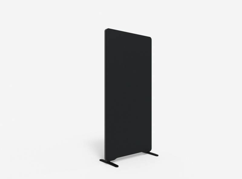 Lintex Edge Floor skærmvæg 80x165cm sort med mørkegrå liste