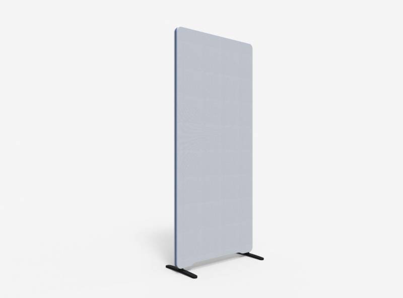 Lintex Edge Floor skærmvæg 80x180cm lys grå med blå liste