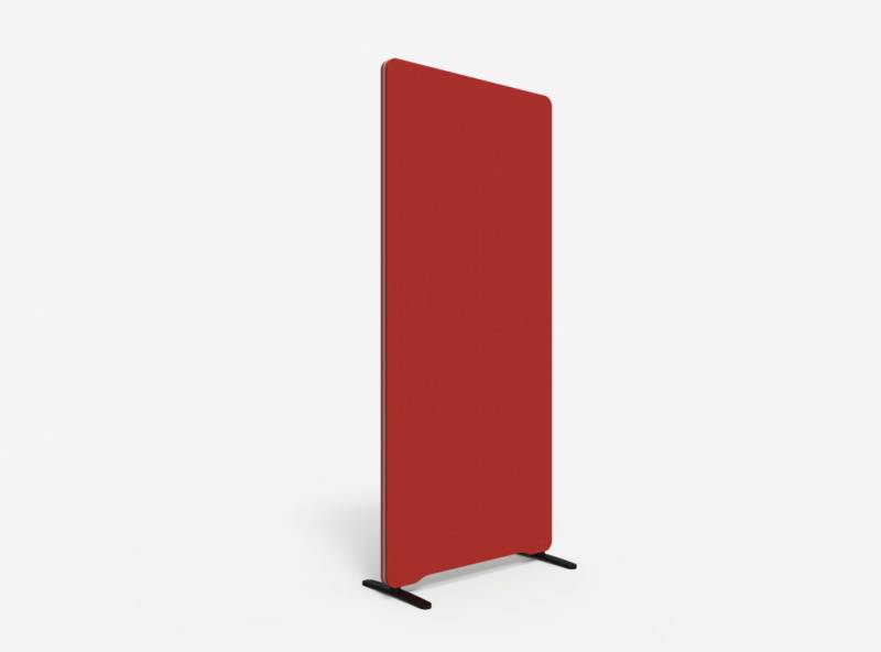 Lintex Edge Floor skærmvæg 80x180cm rød med grå liste