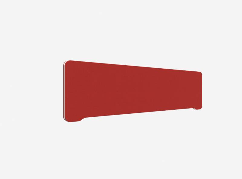 Lintex Edge Table bordskærmvæg 160x40cm rød med hvid liste