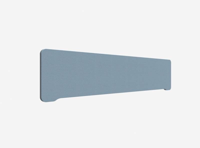 Lintex Edge Table bordskærmvæg 180x40cm dueblå med mørkegrå liste