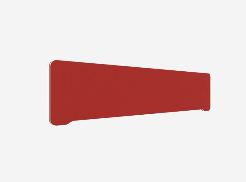 Lintex Edge Table bordskærmvæg 180x40cm rød med hvid liste