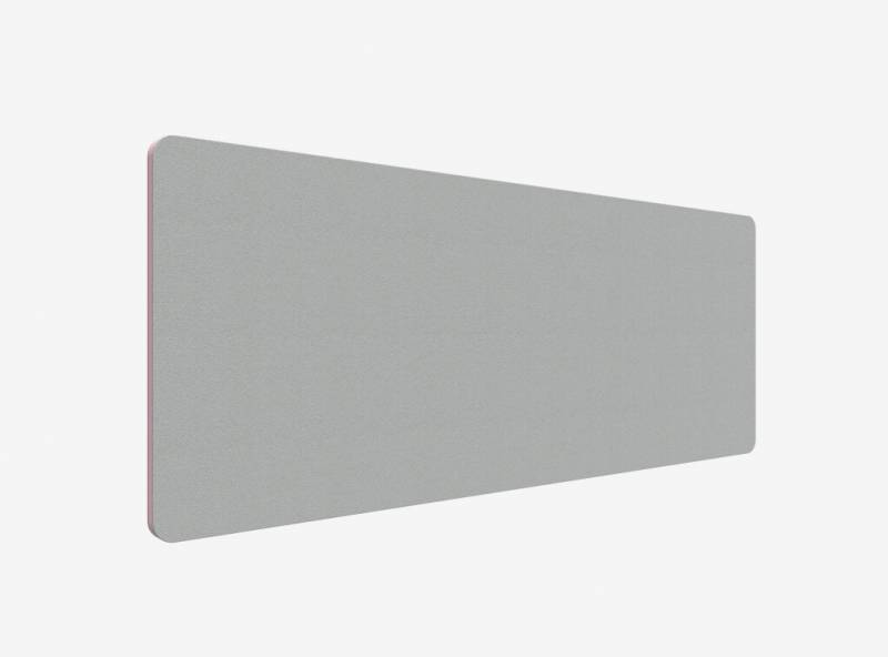 Lintex Edge Table bordskærmvæg 180x70cm grå med rosa liste