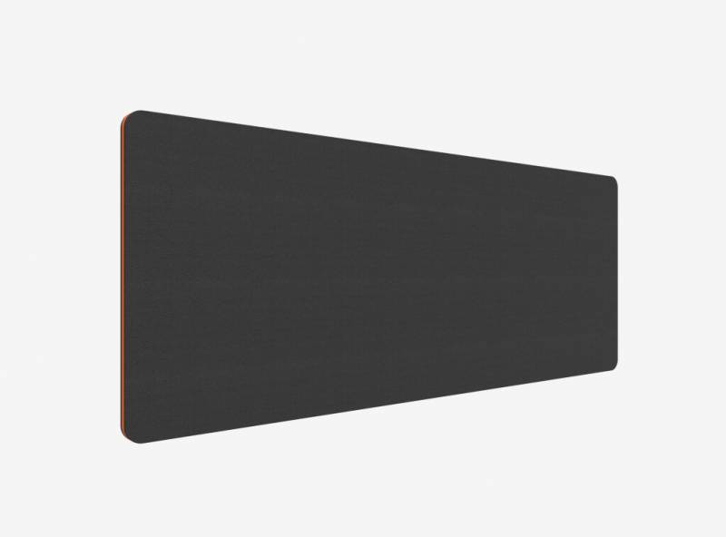 Lintex Edge Table bordskærmvæg 180x70cm koksgrå med orange liste
