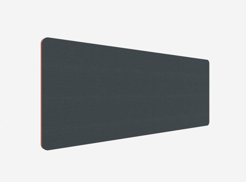 Lintex Edge Table bordskærmvæg 180x70cm mørk grå med orange liste