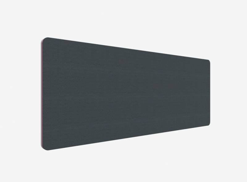 Lintex Edge Table bordskærmvæg 180x70cm mørk grå med rosa liste