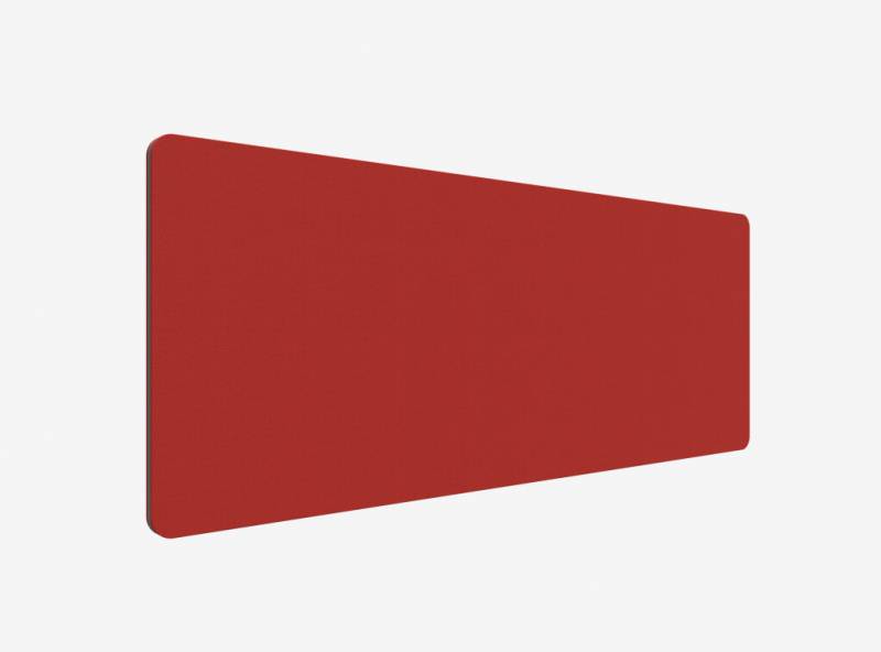 Lintex Edge Table bordskærmvæg 180x70cm rød med mørkegrå liste