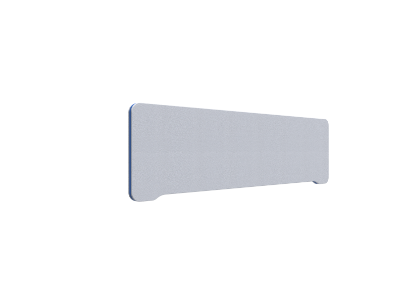 Lintex Edge Table bordskærmvæg 140x40cm lys grå med blå liste