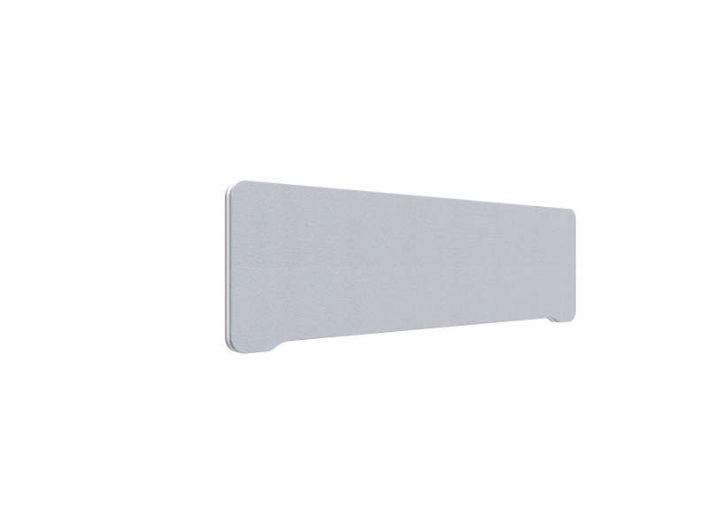 Lintex Edge Table bordskærmvæg 140x40cm lys grå med hvid liste