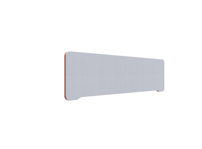 Lintex Edge Table bordskærmvæg 140x40cm lys grå med orange liste