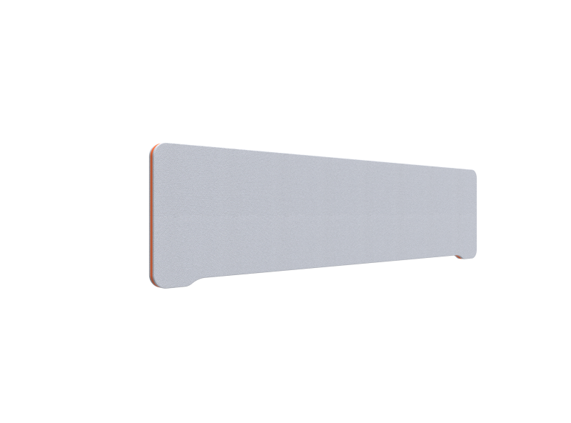 Lintex Edge Table bordskærmvæg 160x40cm lys grå med orange liste