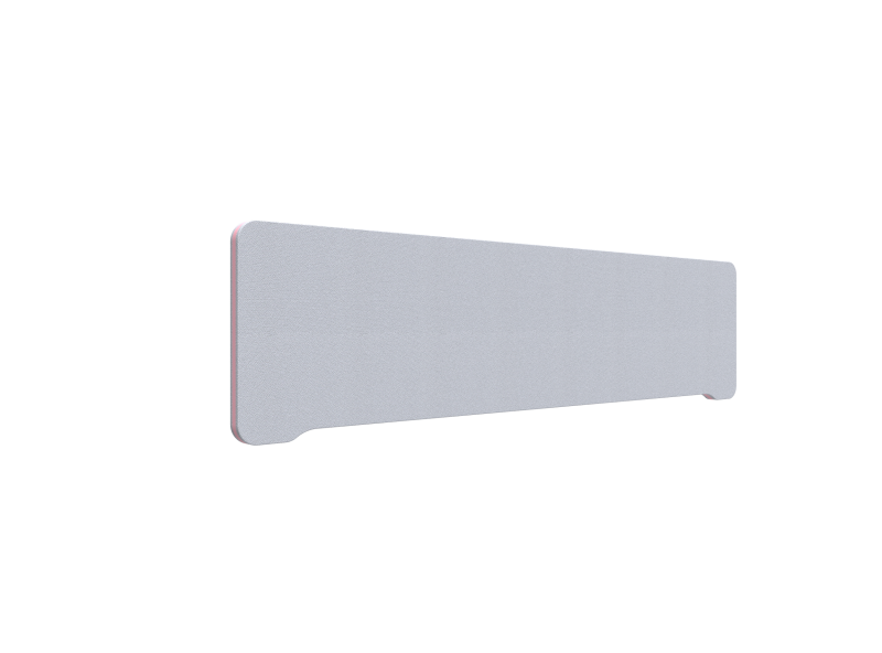 Lintex Edge Table bordskærmvæg 160x40cm lys grå med rosa liste