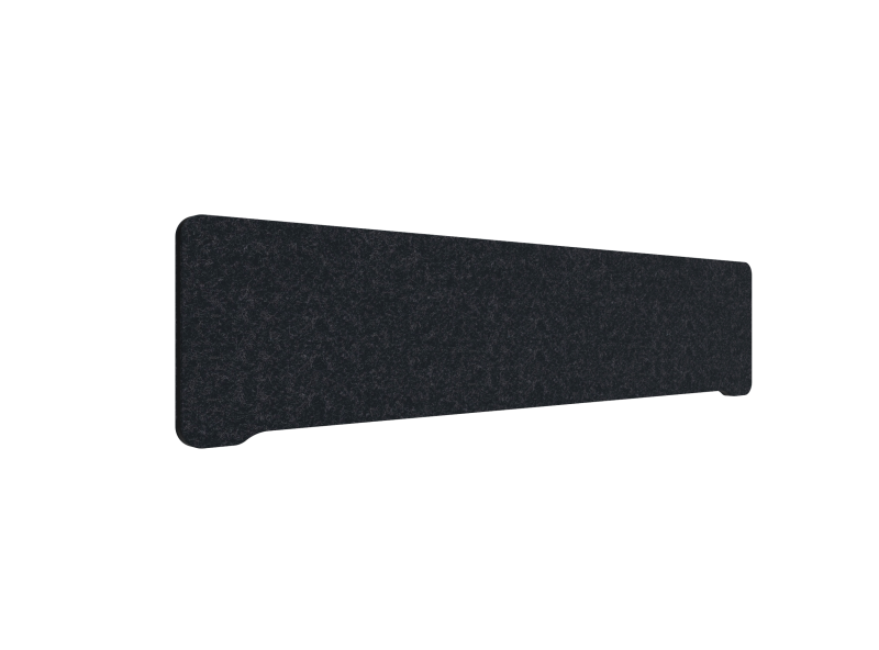 Lintex Edge bordskærmvæg 180x40cm sort med sort liste