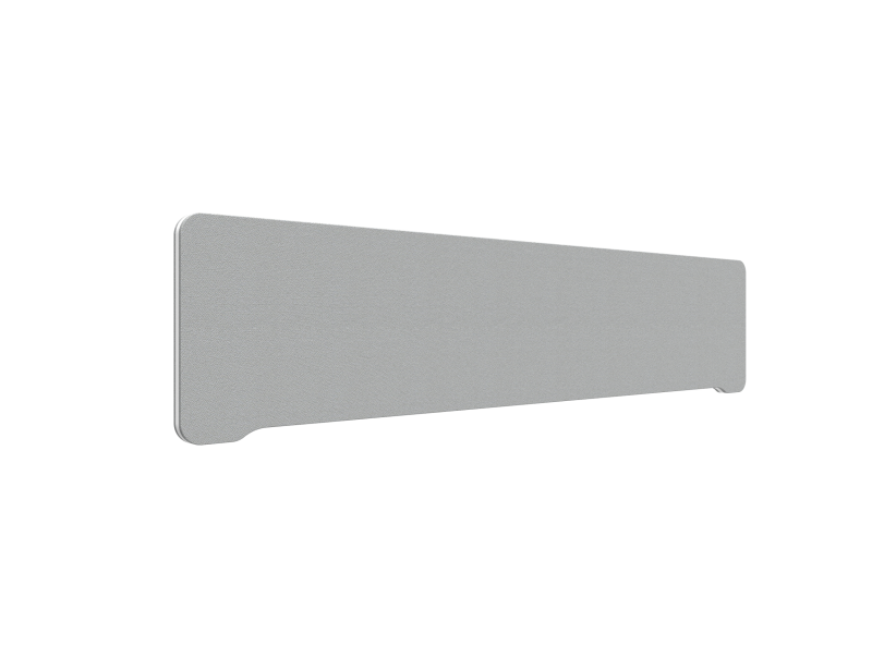 Lintex Edge Table bordskærmvæg 180x40cm grå med hvid liste