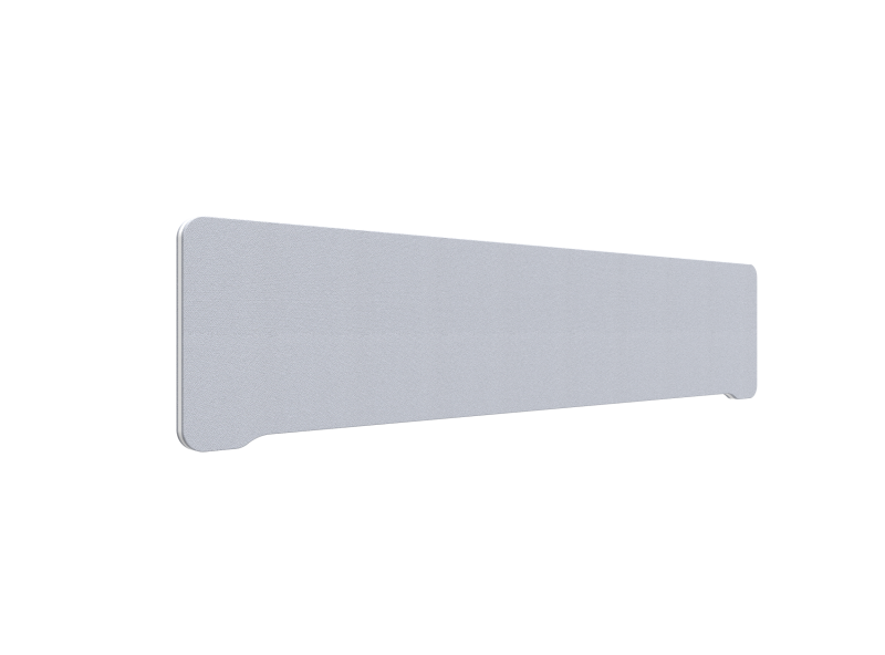 Lintex Edge Table bordskærmvæg 180x40cm lys grå med hvid liste