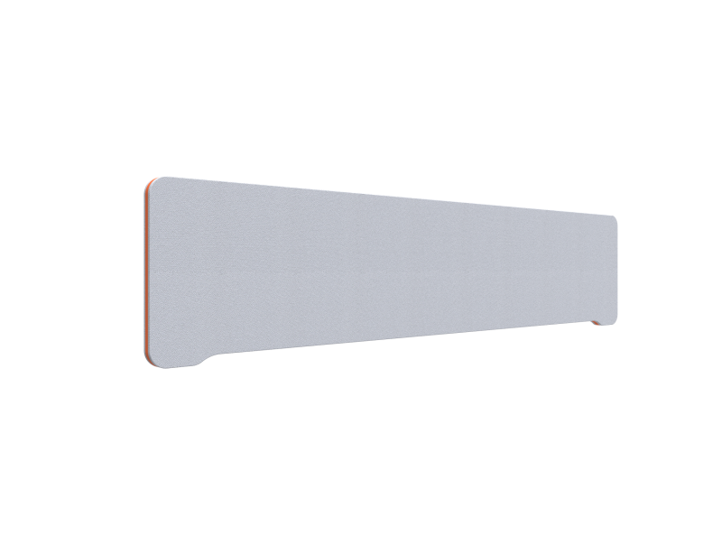 Lintex Edge Table bordskærmvæg 180x40cm lys grå med orange liste