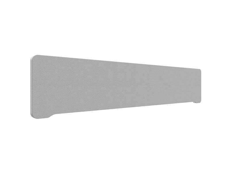 Lintex Edge Table bordskærmvæg 200x40cm grå med hvid liste