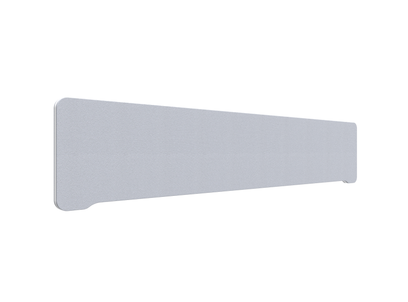Lintex Edge Table bordskærmvæg 200x40cm lys grå med hvid liste