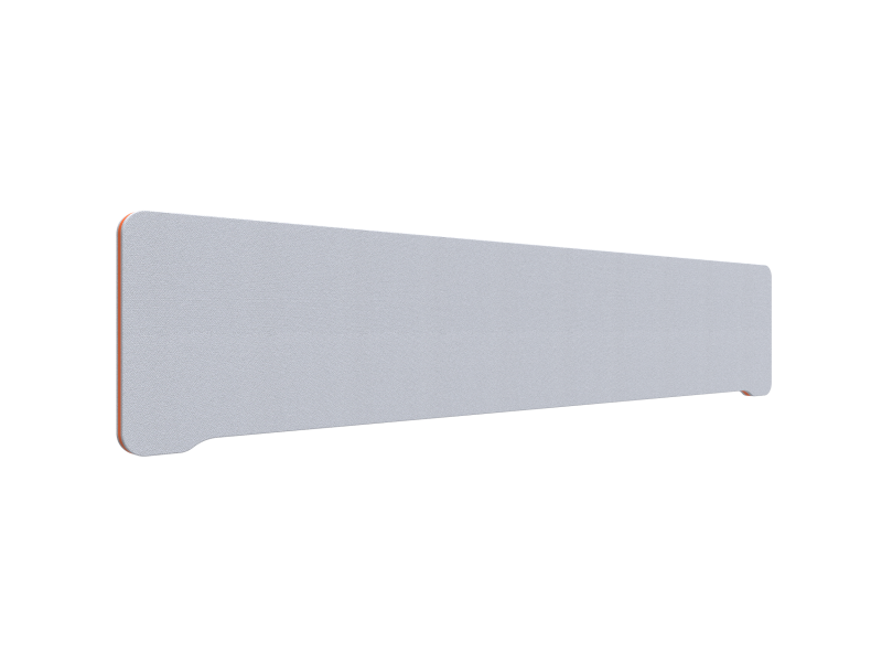 Lintex Edge Table bordskærmvæg 200x40cm lys grå med orange liste