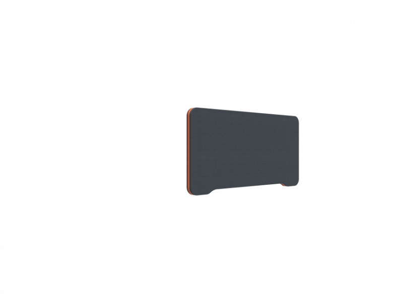 Lintex Edge Table bordskærmvæg 80x40cm mørk grå med orange liste