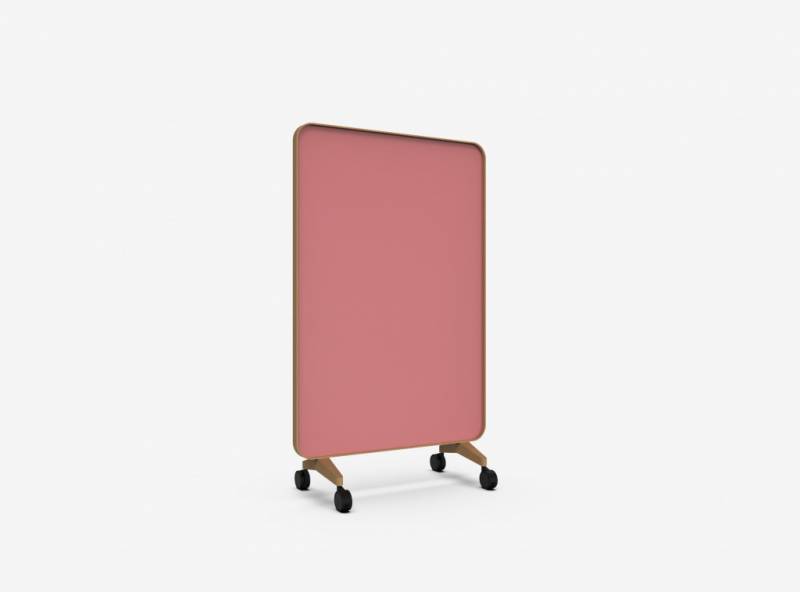 Lintex Frame Mobile Silk glastavle 120x196cm med egetræsramme Blossom, pink