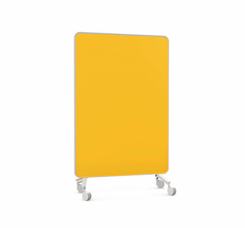 Lintex Frame Mobile Silk glastavle 120x196cm med grå ramme Bright, gul