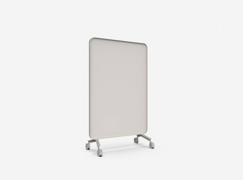 Lintex Frame Mobile Silk glastavle 120x196cm med grå ramme Soft, lys beige