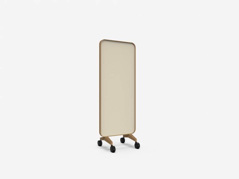 Lintex Frame Mobile Silk glastavle 75x196cm med egetræsramme Mild, beige