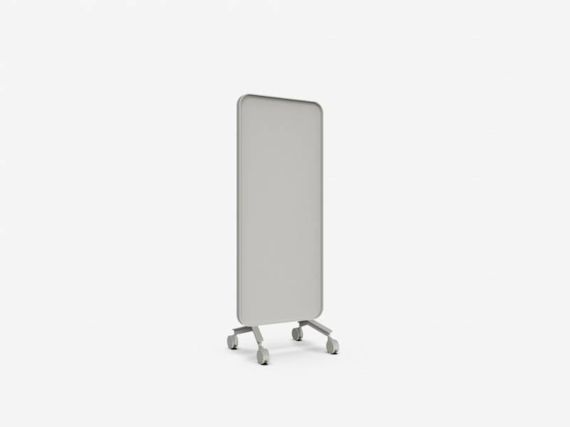 Lintex Frame Mobile Silk glastavle 75x196cm med grå ramme Shy, lys grå