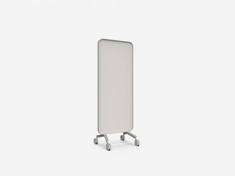 Lintex Frame Mobile Silk glastavle 75x196cm med grå ramme Soft, lys beige