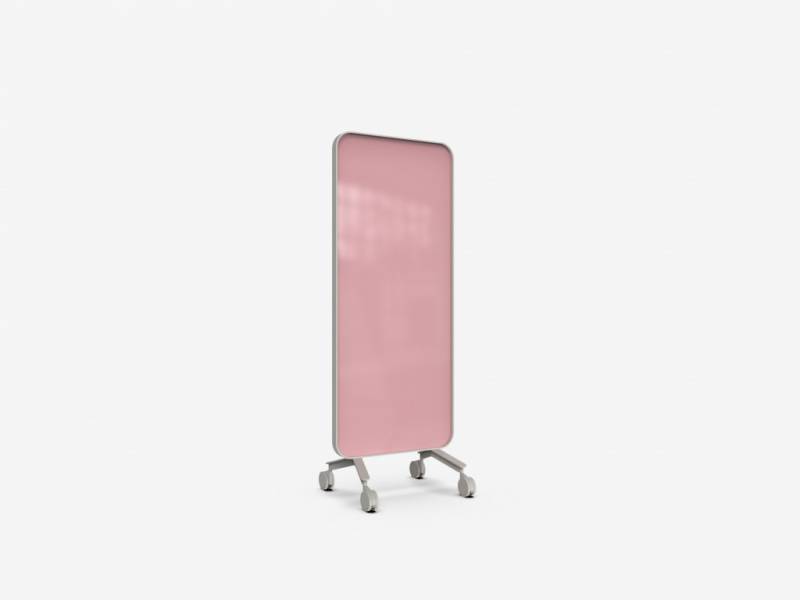 Lintex Frame Mobile glastavle 75x196cm med grå ramme Blush, lyserød