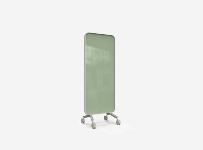 Lintex Frame Mobile glastavle 75x196cm med grå ramme Gentle, støvet grøn