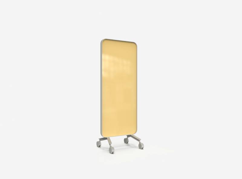 Lintex Frame Mobile glastavle 75x196cm med grå ramme Lively, lys gul