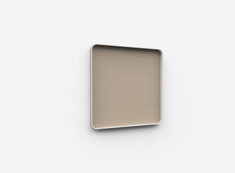 Lintex Frame Wall Silk glastavle med grå ramme 100x100cm Cozy, brun