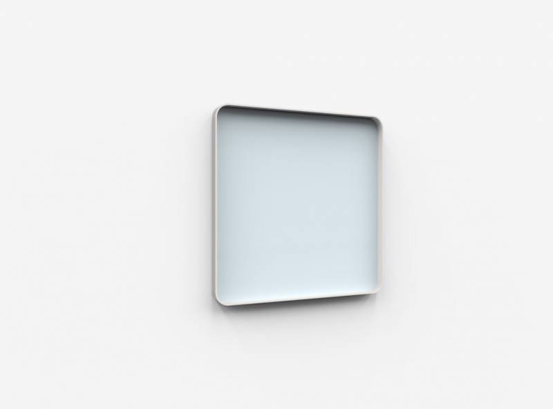 Lintex Frame Wall Silk glastavle med grå ramme 100x100cm Crisp, dueblå