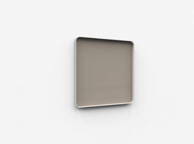 Lintex Frame Wall Silk glastavle med grå ramme 100x100cm Lonely, mørk brun
