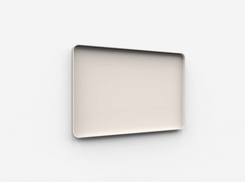 Lintex Frame Wall Silk glastavle med grå ramme 150x100cm Lazy, lys brun