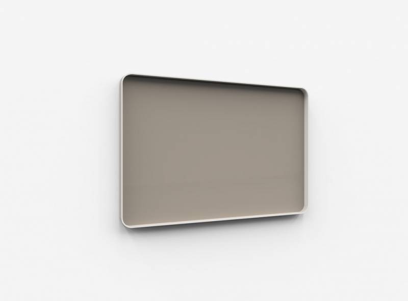 Lintex Frame Wall Silk glastavle med grå ramme 150x100cm Lonely, mørk brun