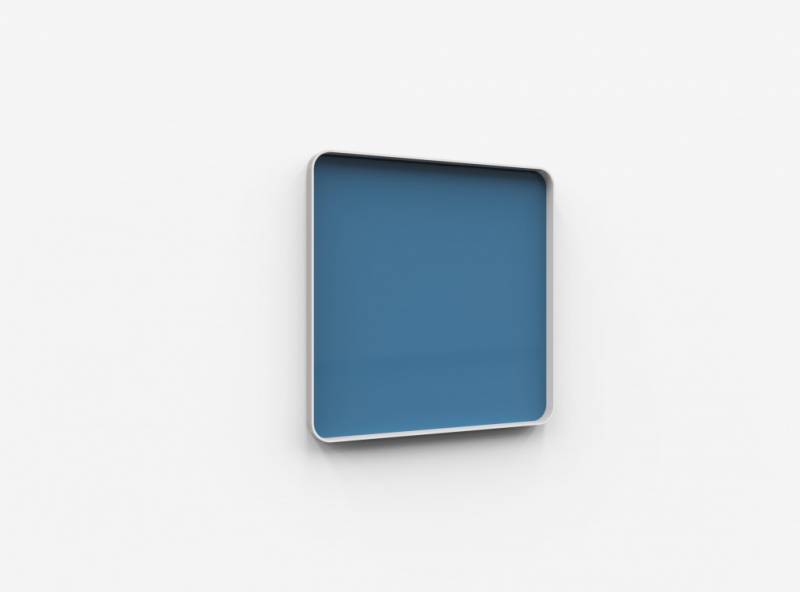 Lintex Frame Wall glastavle med grå ramme 100x100cm Peaceful, blå