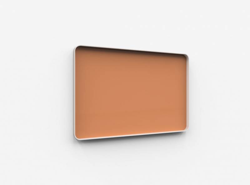 Lintex Frame Wall glastavle med grå ramme 150x100cm Brave, brændt orange