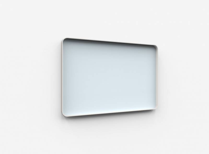 Lintex Frame Wall glastavle med grå ramme 150x100cm Crisp, dueblå