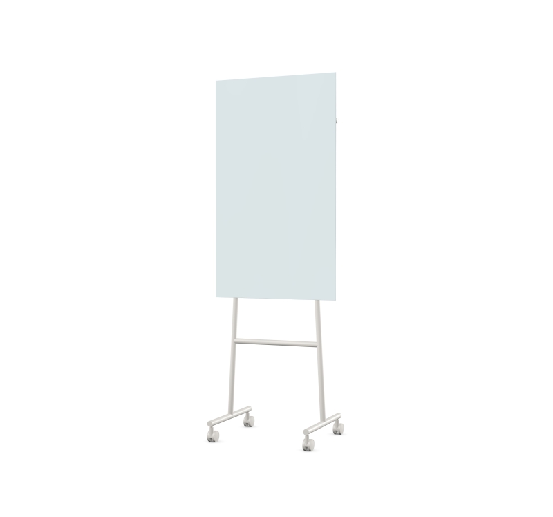 Lintex Mono Mood mobile glastavle 70x120cm gr&aring;t stativ Crisp, duebl&aring;