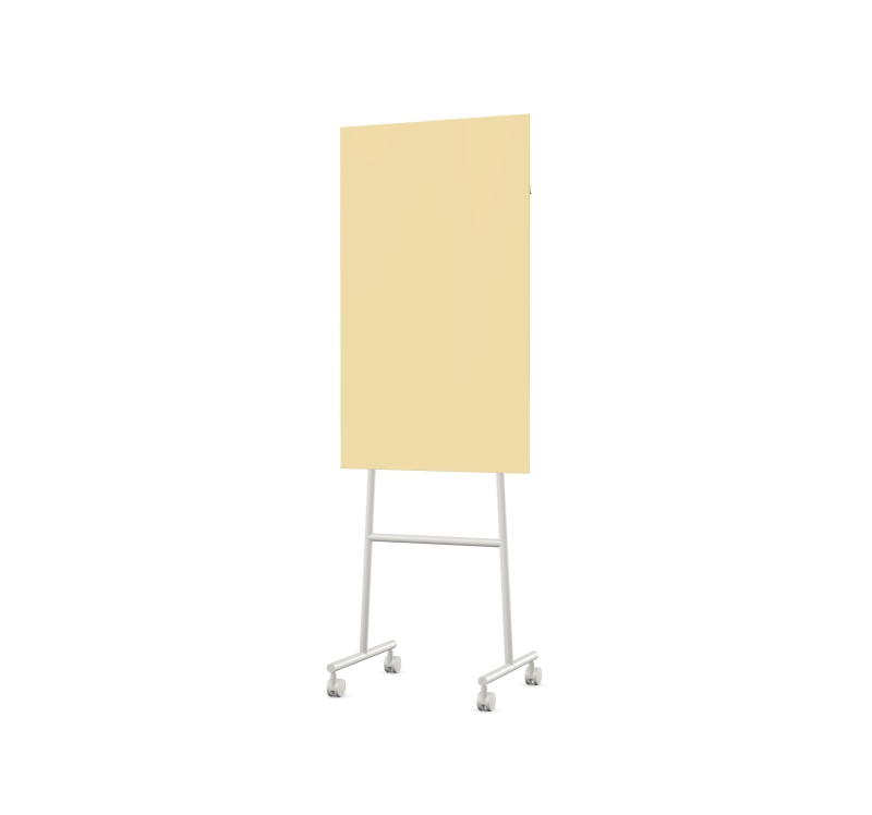 Lintex Mono Mood mobile glastavle 70x120cm gr&aring;t stativ Mellow, st&oslash;vet gul