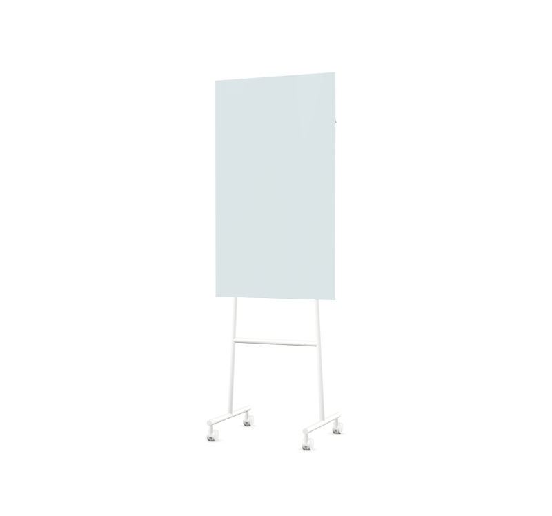 Lintex Mono Mood mobile glastavle 70x120cm hvidt stativ Crisp, duebl&aring;
