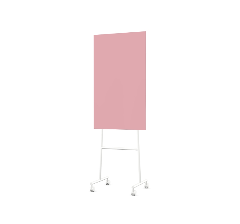Lintex Mono Mood mobile glastavle 70x120cm hvidt stativ Blush, lyser&oslash;d