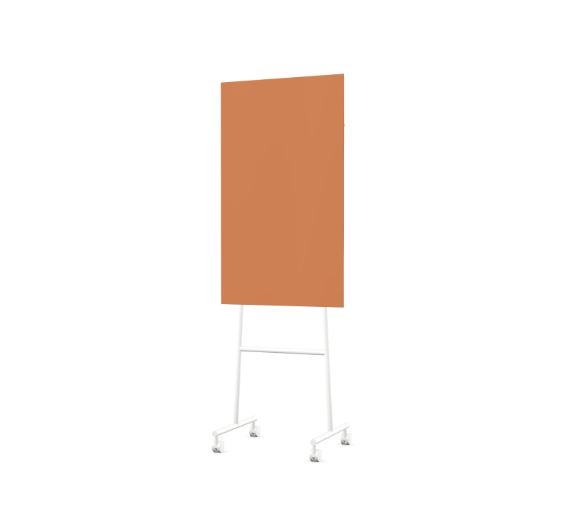 Lintex Mono Mood mobile glastavle 70x120cm hvidt stativ Brave, br&aelig;ndt orange