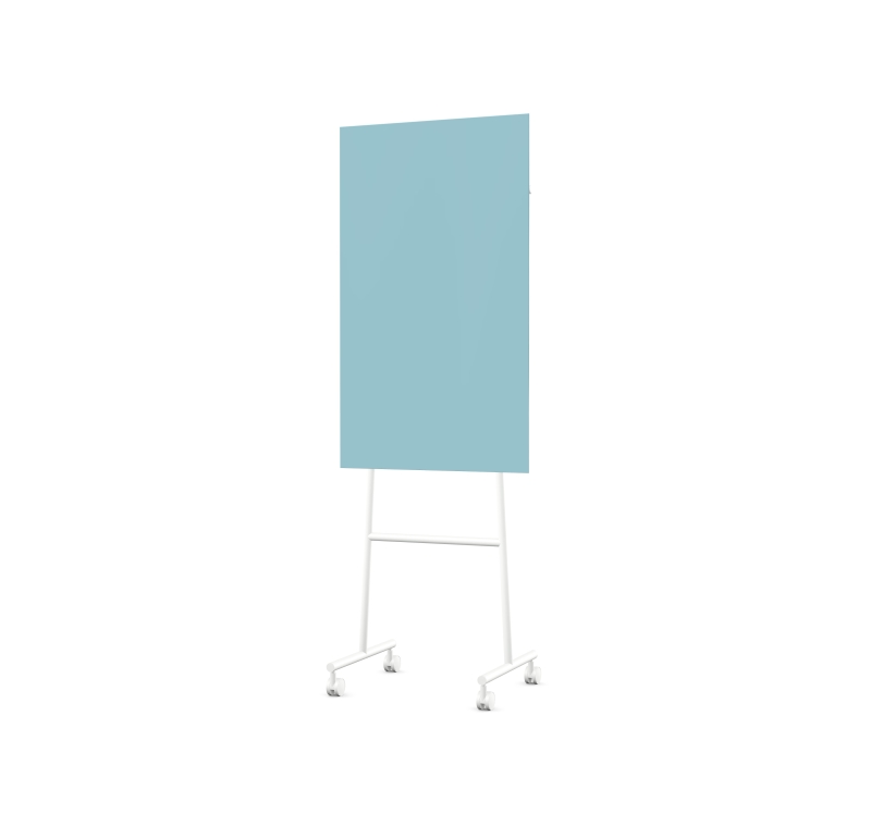 Lintex Mono Mood mobile glastavle 70x120cm hvidt stativ Calm, lys bl&aring;